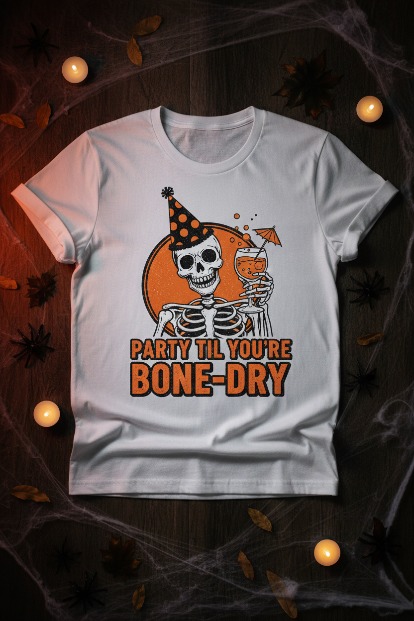 Adult Halloween Shirt - Skeleton Party