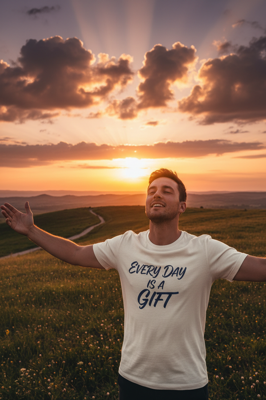 Every Day Is A Gift Tee - Sunrise Editorial