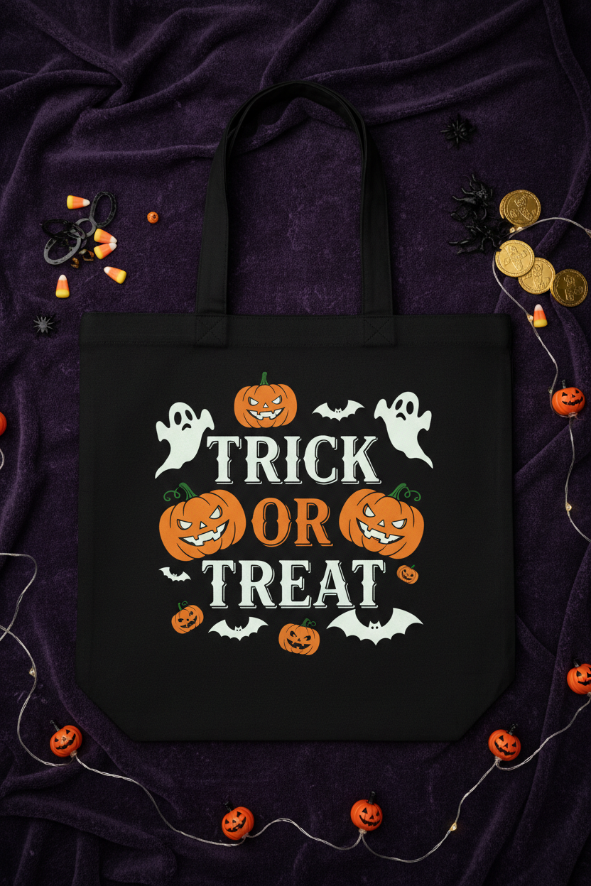 Halloween Trick or Treat Tote Bag